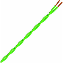 Madeja de cable electrónico verde 25 m FR 2x0.14 sqmm Electraline 19100