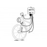 Caricabatteria USB smartphone, tablet, mp3, navigatori da bicicletta per dinamo 800mA