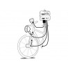 USB charger for smartphones, tablets, mp3, bicycle navigators for dynamo 800mA