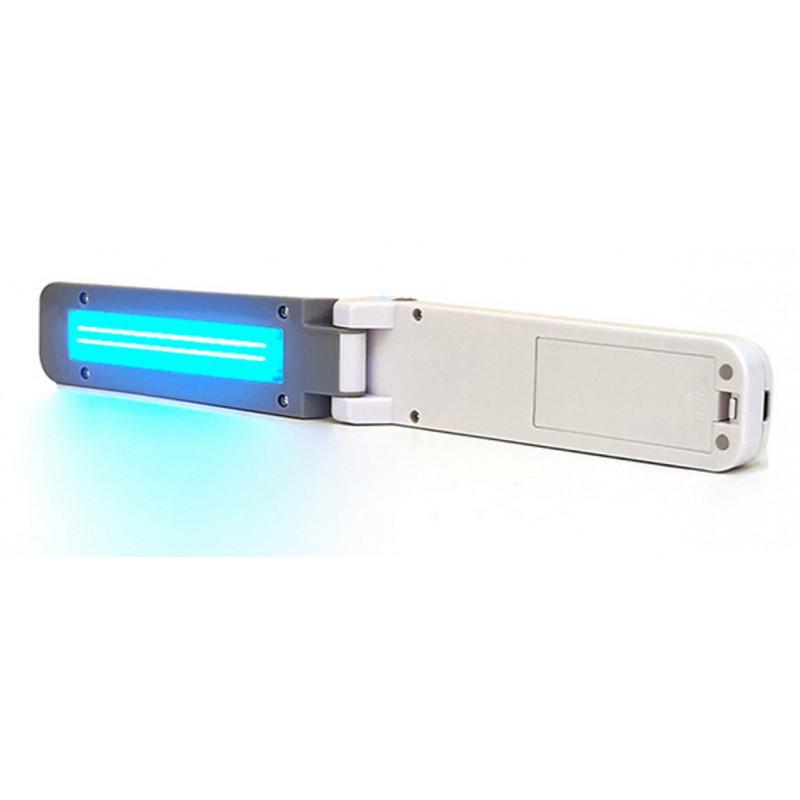 Lámpara esterilizadora UV-C portátil a batería + máscaras de ropa USB