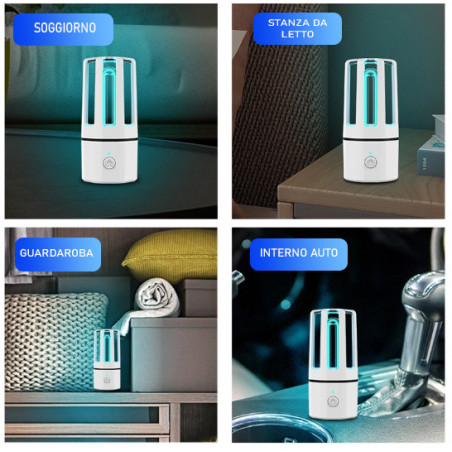 Stérilisateur universel à lampe UV-C rechargeable par USB avec minuterie