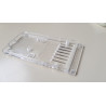 Transparent perforated plastic base for Arduino Mega 2560 board