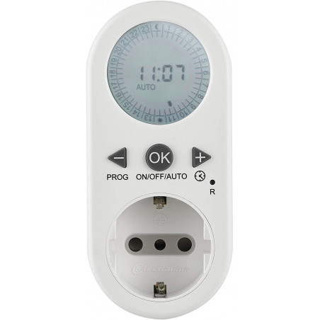 Daily Digital Programmer Timer with LCD Display and 10A Schuko Socket