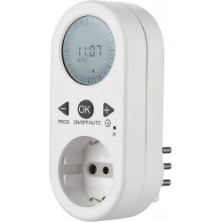 Daily Digital Programmer Timer with LCD Display and 10A Schuko Socket