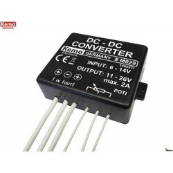 Adjustable stabilized step down DC DC converter from 3V to 15V DC 1.5A