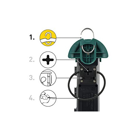IP44 PRO Line PDUs mit Kabeltrommel, 4 Schuko-Buchsen, 16-A-Stecker, 4 m Kabel