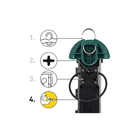 IP44 PRO Line PDUs mit Kabeltrommel, 4 Schuko-Buchsen, 16-A-Stecker, 4 m Kabel