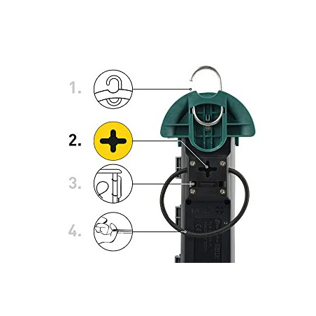 IP44 PRO Line PDUs mit Kabeltrommel, 4 Schuko-Buchsen, 16-A-Stecker, 4 m Kabel