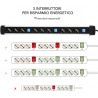 Multipresa ALU-Line alluminio 9P (10/16A) 3 interruttori risparmio energetico