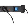 Power strip Alu-Line 6 Schuko +10/16 A places with Electraline