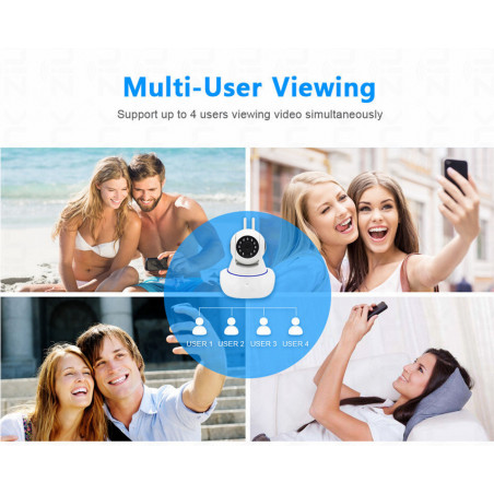 Telecamera IP Full HD PTZ WiFi allarme wireless microSD APP Yoosee ONVIF audio