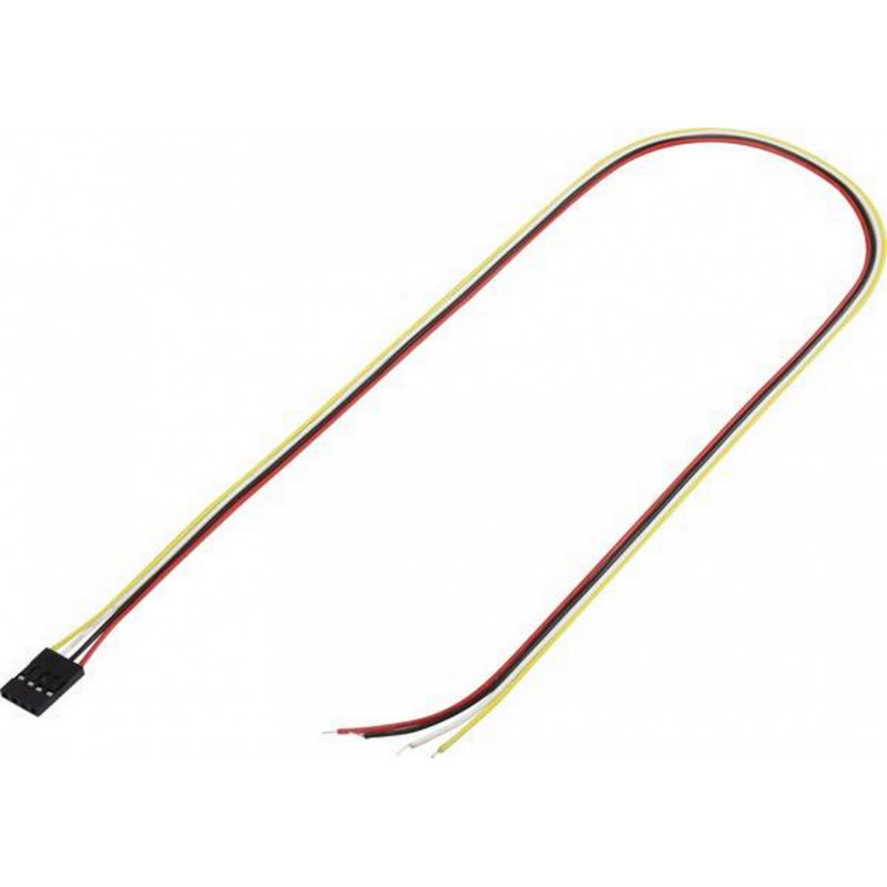 Câble de 50 cm avec connecteur à bande femelle total de pôles: 4 pas: 2,54 mm