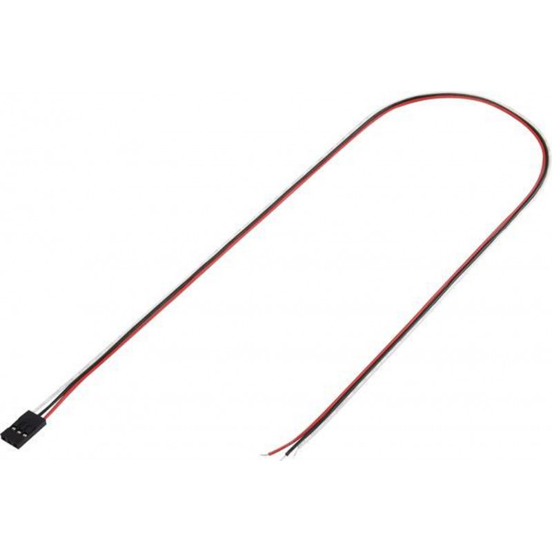 Câble de 50 cm avec connecteur à bande femelle total de pôles: 3 pas: 2,54 mm
