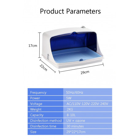 UV-Sterilisatorbox Ozondesinfektionsobjekte Virusbakterien 220V