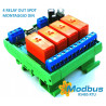 MODBUS RTU Mini OUT 4 relay outputs SPDT 16A on BUS RS485 DIN module