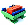 MODBUS RTU Mini OUT 4 output relè SPDT 16A su BUS RS485 modulo DIN