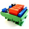 MODBUS RTU Mini OUT 4 output relè SPDT 16A su BUS RS485 modulo DIN