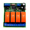 MODBUS RTU Mini OUT 4 output relè SPDT 16A su BUS RS485 modulo DIN