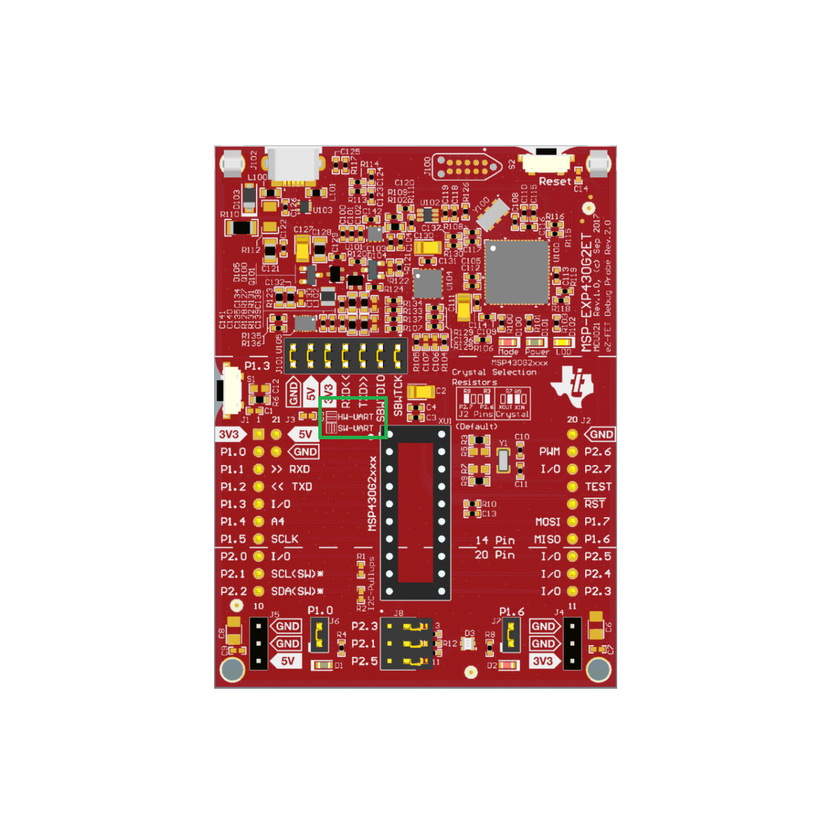 Texas Instruments MSPEXP430G2ET Programmer + MCU Embedded Development KIT