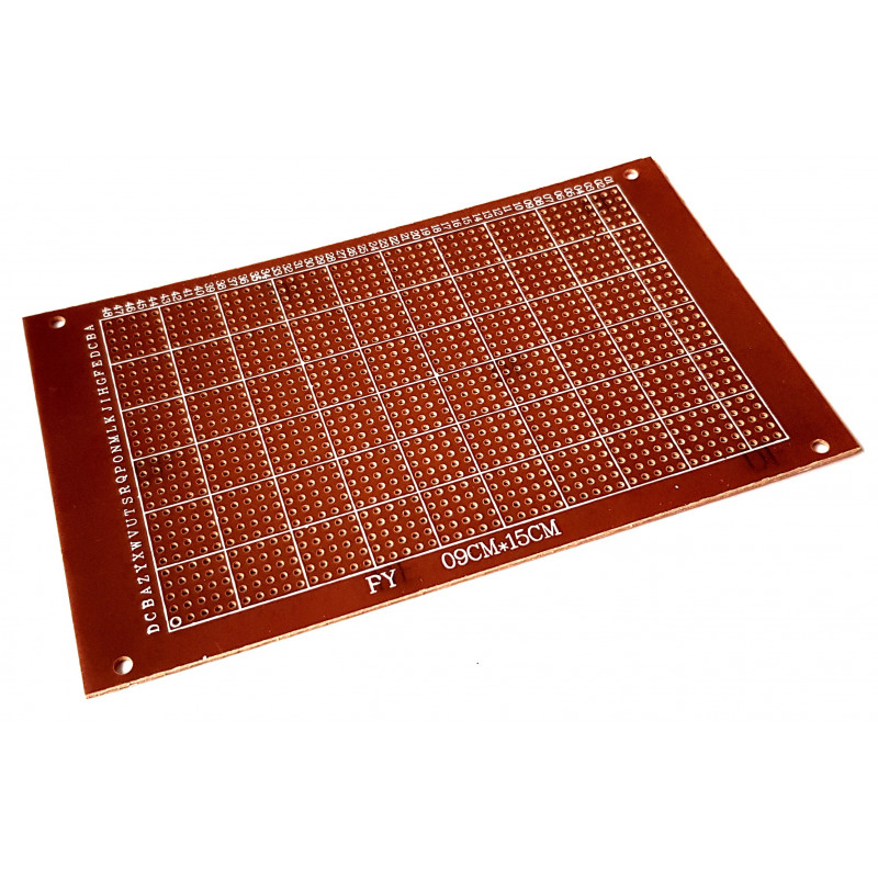 Millefori PCB Universal Prototyping 9x15cm einseitiges Kupfer-Bakelit