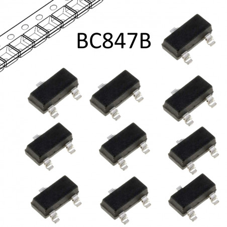 10 PIECES BC847B.215 NEXPERIA Transistor NPN bipolaire SOT23 45V 0,1A en bande