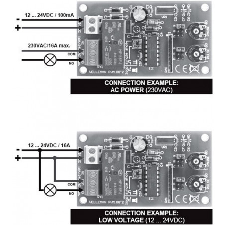 MONTATO Timer universale 1 secondo - 60 ore con temporizzazioni pulse pause loop