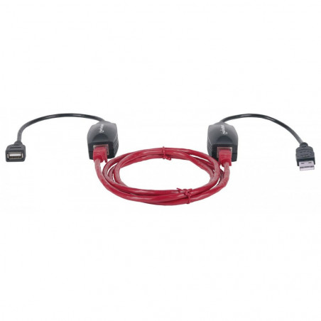 USB Line Extender am Cat 5E-Kabel für USB-Geräte, die bis zu 60 m angeschlossen werden können