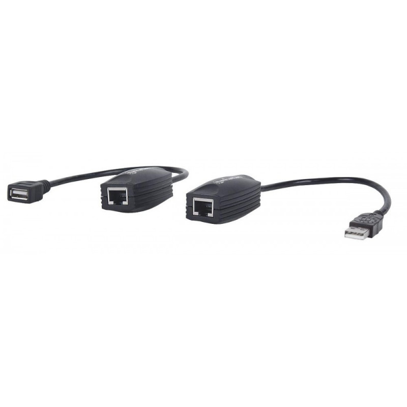 USB Line Extender on Cat 5E cable for USB devices that can be connected up to 60 m