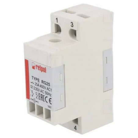 Relaismodul DPST-NO 25A 400 V AC DC-Spule 230 V AC DIN-Stangenmodul