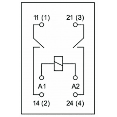 Módulo de relé DPST-NO 25A 400V AC DC bobina 230V AC módulo de barra DIN