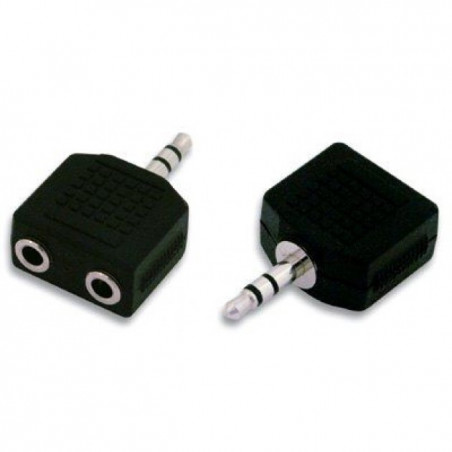 Adaptateur Splitter Stéréo Jack Audio 3,5 mm 1 Mâle - 2 Femelle