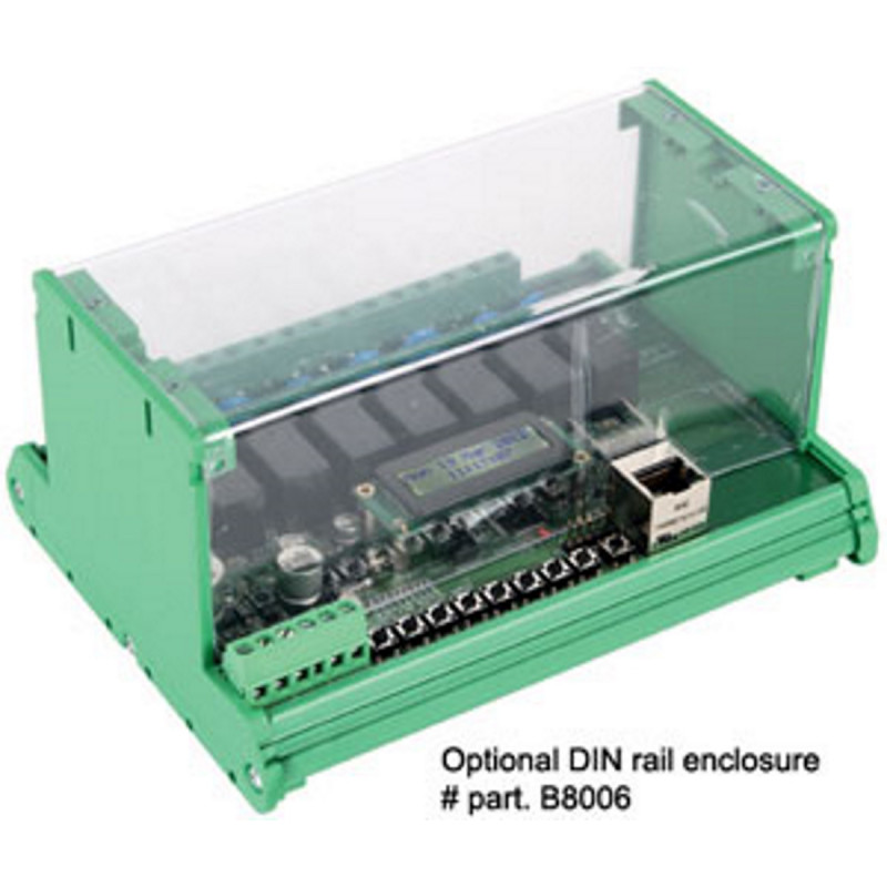 Ethernet interface LAN output 8 relays 1 input LCD display timer WEB ...