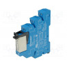 DPDT 8A 250V AC relay module with 24V DC coil with DIN rail support socket