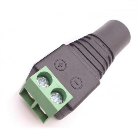 Adattatore spinotto plug DC standard maschio con 2 morsetti a vite