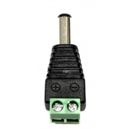 Adattatore spinotto plug DC standard maschio con 2 morsetti a vite