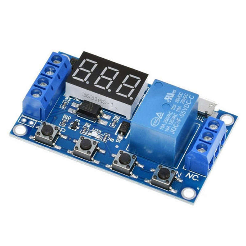 MONTIERTER Timer von 0,1 Sekunden bis 999 Minuten mit Trigger und Micro-USB