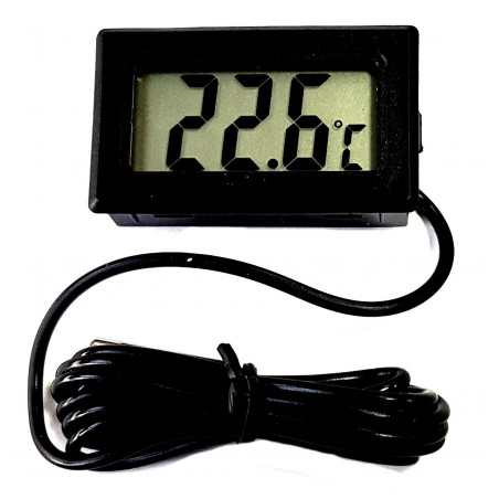 Digital panel thermometer -20 ° C + 70 ° with 1m battery-operated probe