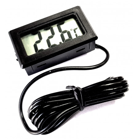 Termómetro de panel digital -20 ° C + 70 ° con sonda a batería de 1 m