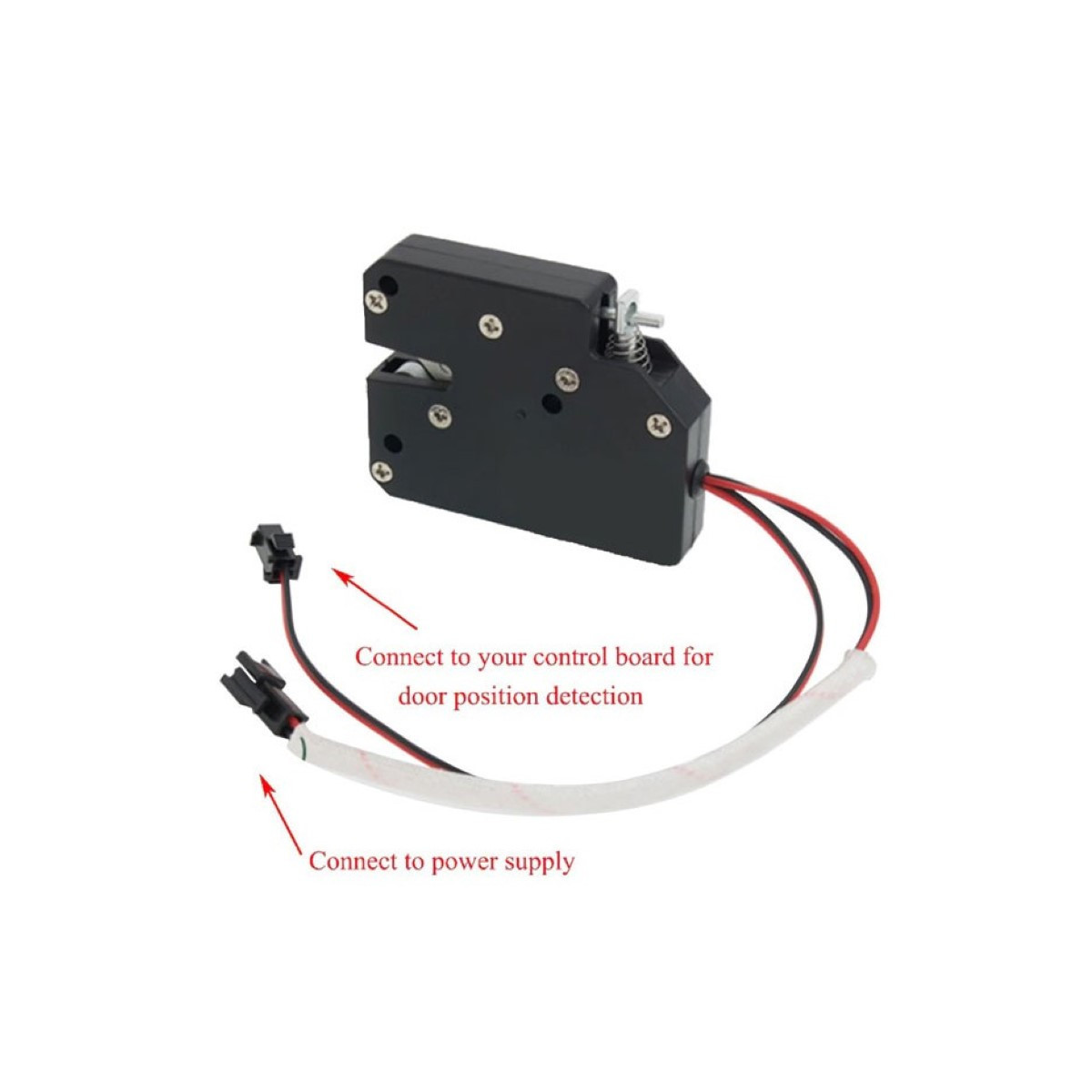 Mini cerradura eléctrica 12 VDC para taquillas con sensor de detección de  cierre