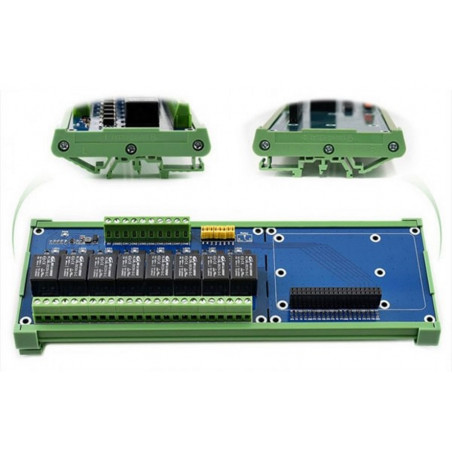 8 relés SPDT 5A 250V carril DIN ópticamente aislado para Raspberry Pi y compatible