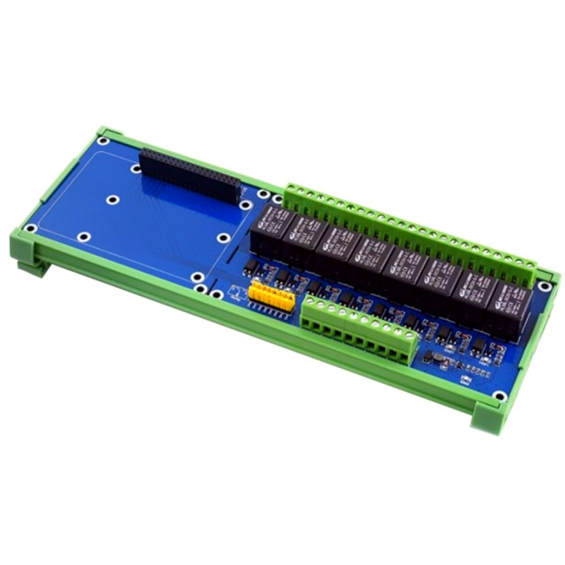 8 relays SPDT 5A 250V optically isolated DIN rail for Raspberry Pi and compatible