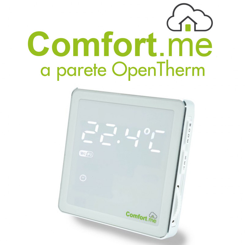 Wired weekly WiFi chronothermostat Comfort.me smartphone APP