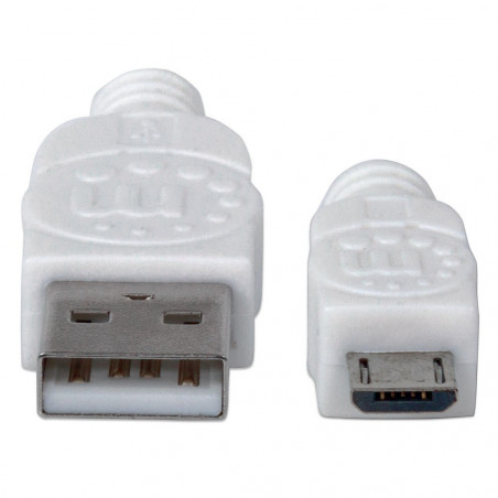 USB 2.0 cable A male / Micro B male 1.8m White