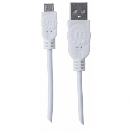 Câble USB 2.0 A mâle / Micro B mâle 1,8 m Blanc