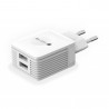 Cargador USB 2 puertos 2.1A AC 100-240V Enchufe italiano 10A