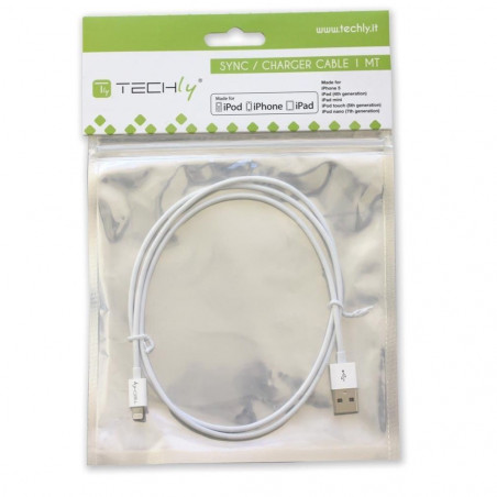 Câble Lightning vers USB2.0 8p Blanc 1m pour iPhone iPad iPod