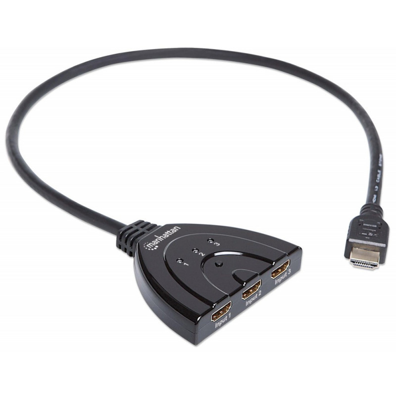 Commutateur HDMI 3 IN 1 OUT Prise en charge du moniteur 3D 1080p  Commutation automatique manuelle HDCP