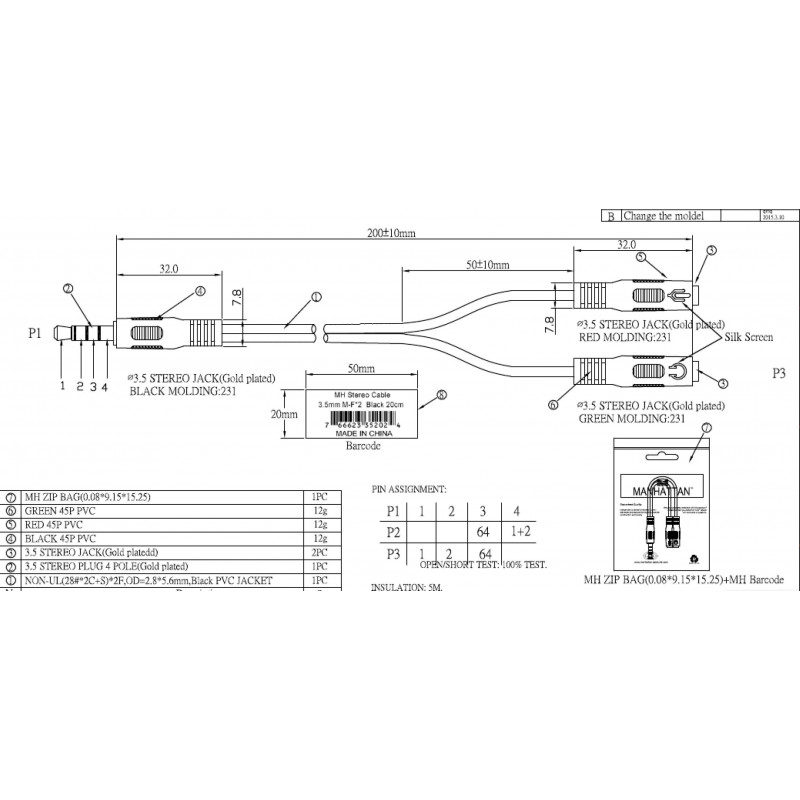 Sdoppiatore Jack Microfono Cuffie - Foto 9
