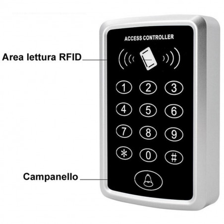 Access control keypad 125 kHz RFID reader door opener relay for lock