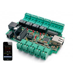 ETHERNET CARD WITH MINI WEB SERVER + 4 RELAYS + 4 DIGITAL INPUTS